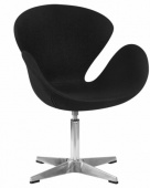 Кресло дизайнерское DOBRIN SWAN Лебедь LMO 69 А, черный