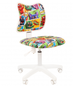 Детское кресло CHAIRMAN KIDS 102 компьютерное белый пластик, расцветка на выбор